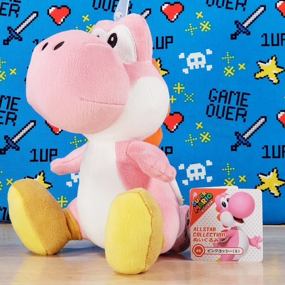 All Star Collection PINK YOSHI 8" #46 Ultrasoft Nintendo Gaming Plush Toy NWT - Picture 7 of 12